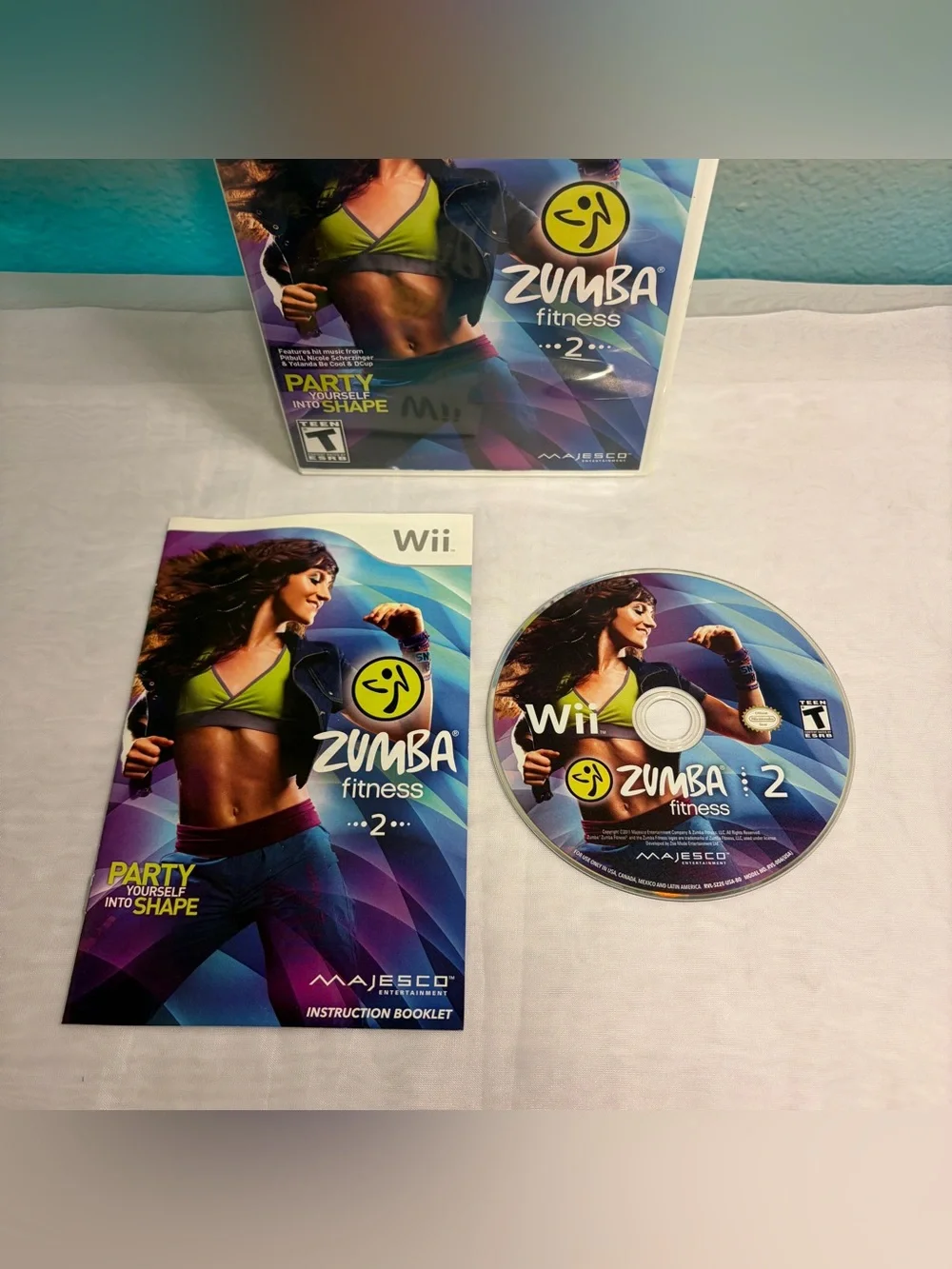 Zumba Fitness 2 (Nintendo Wii, 2011) Complete Clean CIB Tested & Works Videogame